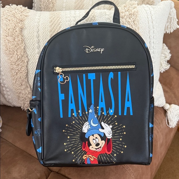 Disney Handbags - Disney Fantasia Backpack with Blue and Gold Accents